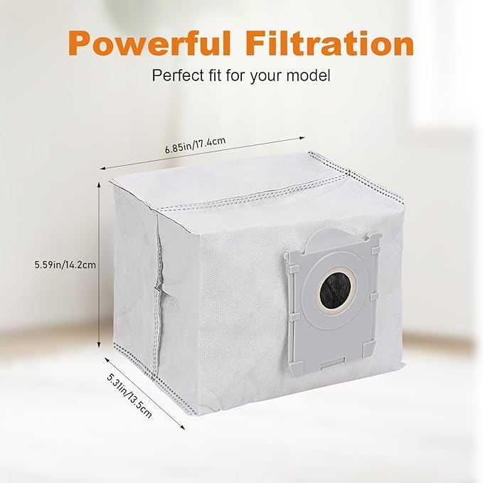 X11 Vacuum Bags for ECOVACS DEEBOT X11 Pro Omni/X11/X11 Pro Robot Vacuum Cleaner - Disposable Replacement Dust Bag Vacuum Cleaning Accessories Part（12Pack)