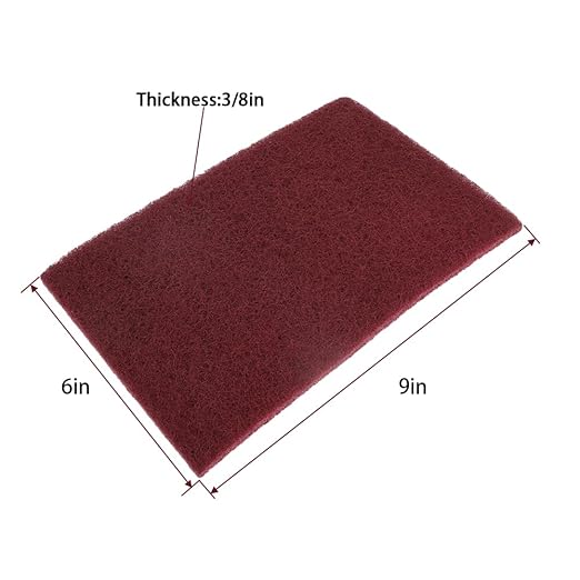 6"x9" Automotive Scuff Pad 8 Pack (7447) - 8 Maroon(Fine), Wet/Dry Reusable Scuffing Pad for Paint Prep, Sanding - Auto Body, Woodworking & Handicrafts