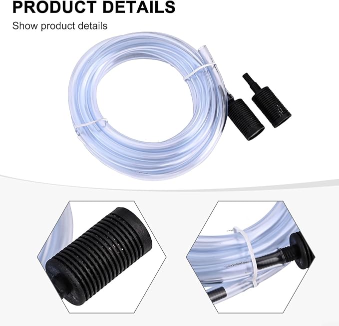 High Pressure Washer Siphon Hose and Filter Set Spray for Soap Application 2 Filters, Compatible with Most Outdoor Cleaning Equipment White/Black Plastic Construction