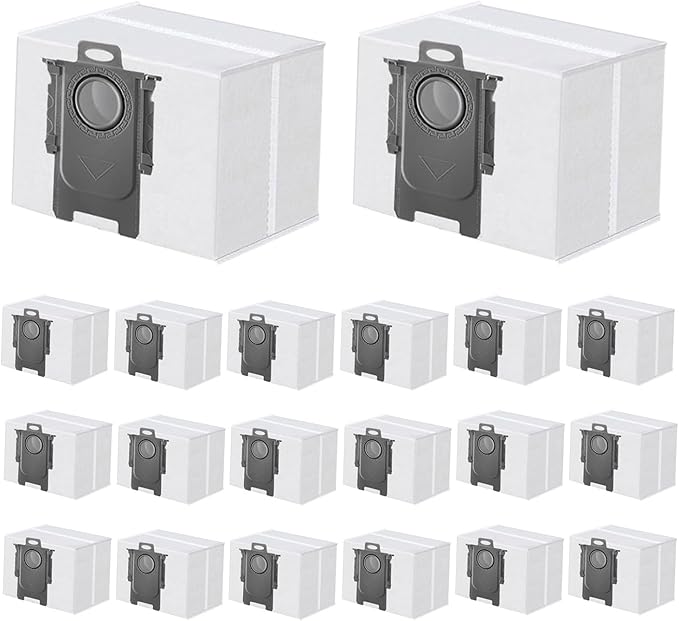 20 Pack Dust Bag Compatible with Roborock Q7 M5+, Q10 S5+/Q10 X5+, S8 Pro Ultra, S8+, Q7 Max+, Q8 Max+, Q5 Max+, Q5+, Q5 Pro+, S7 Max Ultra, S7 MaxV Ultra, Q7+ Vacuum Cleaner,3L Disposable Bag