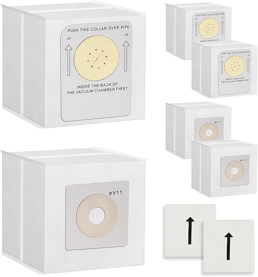 6 Pack Y11 Dust Bags for InterVac RoadVac RV Cleaner Model CSRM & CS-9, HEPA Replacement Bags With 2 Pack Motor Filters, Part# Y11