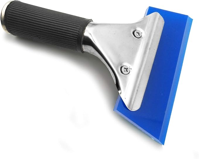 Rubber Squeegee Car Window Squeegee Shower Squeegee Ice Scraper Rubber Water Blade with for Auto Window Tinting, Windshield, Glass Door Cleaning 7 Inch Length