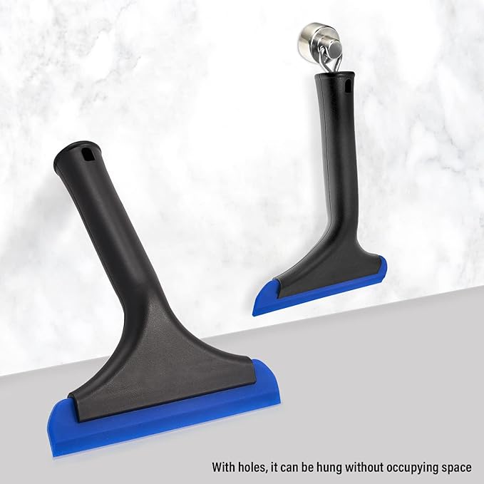 Gomake Small Silicone Squeegee Window Shower Squeegee Tool,Auto Water Blade for Car Windshield, Window, Mirror, Glass Door,Bathroom