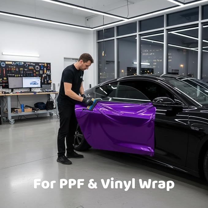 4 Inch Mini Squeegee Silicone Squeegee with Rubber Water Blade, Anti-Slip Handle for Car Wraps, Window Tint, and Cleaning Bathrom or Kitchen Sink,Yellow