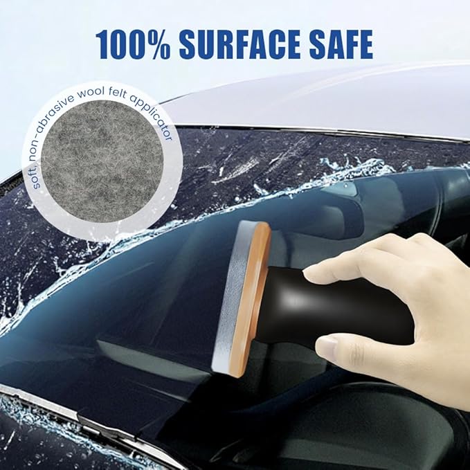 2026 New Handheld Glass Oil-Film Remover, Car Glass Oil Film Cleaner for Improved Visibility, Automotive Oil Film Cleaning Brush, Universal Glass Cleaning Wipe Board (3PCS)