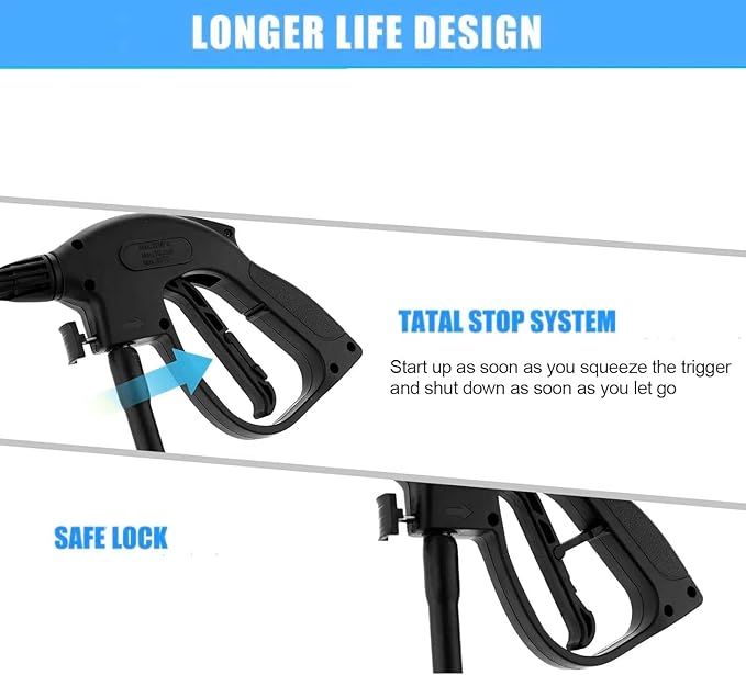 Pressure Cleaner High Power Cleaner with Soap Bottle for Home, Car Washing, Fence Cleaning, Patio (Blue)