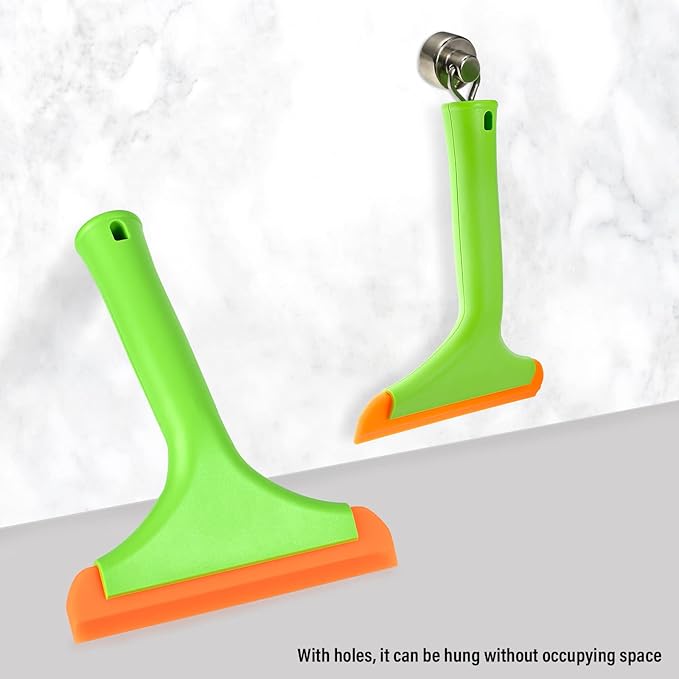 Gomake Small Silicone Squeegee Window Shower Squeegee,Auto Water Blade Squeegee for Shower Glass Door,Car Windshield, Window, Mirror, Bathroom,Countertop Cleaning