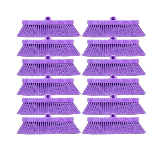 SPARTA 41278EC68 Flo-Thru Plastic Wall Scrub Brush, Equipment Brush With Soft Nylex Bristles For Industrial Kitchens, Hospitals, Commercial Cleaning, 4 Inches, Purple, (Pack of 12)