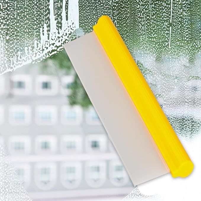 Car Squeegee,12 inch Silicone Squeegee, 2 Pack Automotive Water Wiper for Car Drying,Flexible T-Bar Water Blade for Car,Windshield,Glass,Window,Mirror,Bathroom,Auto Squeegee (Yellow+Black)