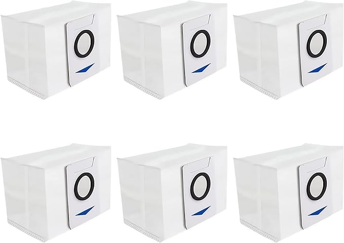 Dust Bags Compatible with ECOVACS DEEBOT X1 OMNI Turbo T10 T20 Omni T20/T20 Max/T20 Pro/X&T Series Robot Vacuum Cleaner - Disposable Replacement Vacuum Bags（6Pack)