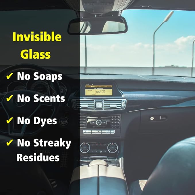 Invisible Glass 91164-2PK Premium Aerosol Glass Cleaner Spray for Car Windshields and Windows, Automotive and Home Window Cleaner, Streak-Free, Ammonia-Free, Tint-Safe – 19 oz (Pack of 2)