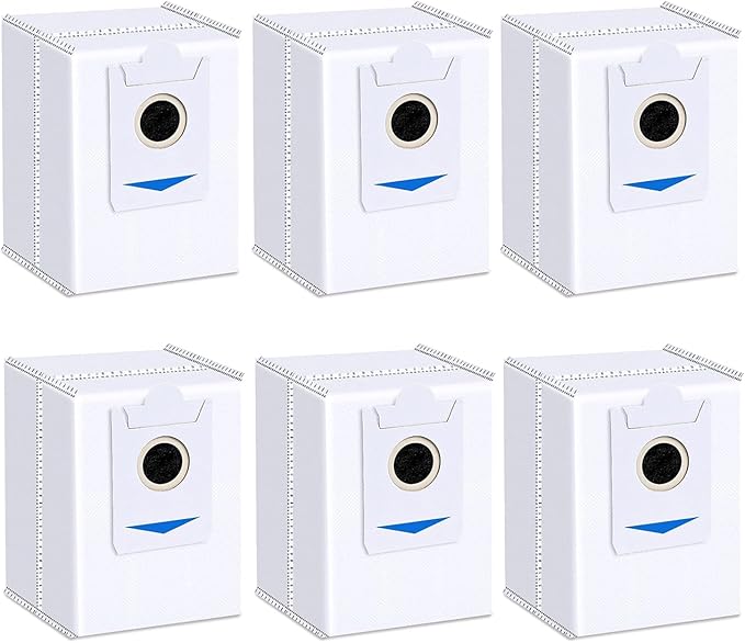 Dust Bags Compatible with ECOVACS DEEBOT X2 Omni/ X2/ X2 PRO/ DEX86/T30S / T30S PRO/X5 Robot Vacuum Cleaner - Disposable Replacement Vacuum Bags（6Pack)