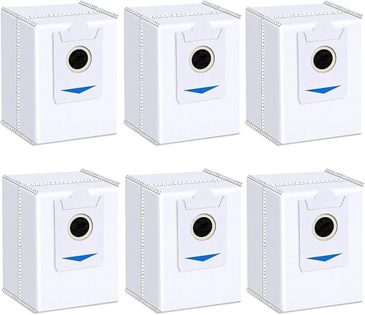 Dust Bags Compatible with ECOVACS DEEBOT X2 Omni/ X2/ X2 PRO/ DEX86/T30S / T30S PRO/X5 Robot Vacuum Cleaner - Disposable Replacement Vacuum Bags（6Pack)