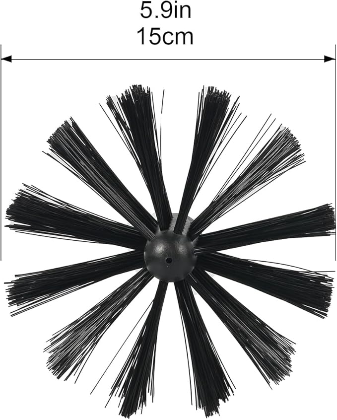 ‌AOGYikang 6” Chimney Brush Head - Heavy-Duty Cleaning Brush Head, 150mm/6in Dryer Vent Cleaner Brush Head, 6-Inch Cleaning Brush Head for Fireplace, Vent Pipe