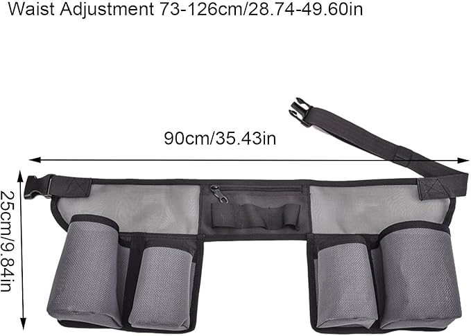 Cleaning Tool Belt - Adjustable Storage Multi-Pocket, Utility Pouch Costume Tool Belt for Scissors Bottle Brush Women Men Home Hotel Work Gardening Housekeeping