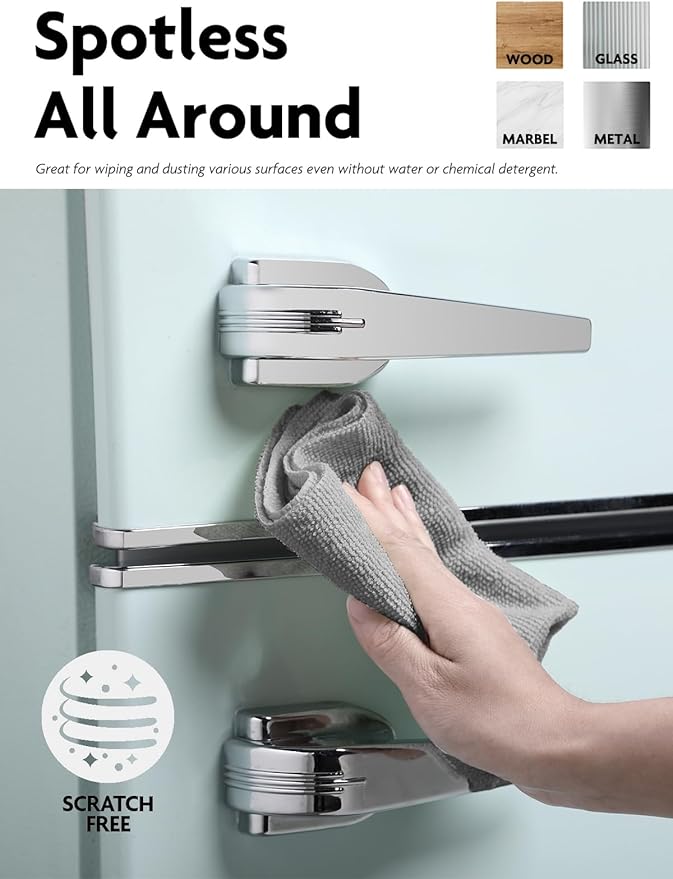 Fantasticlean Microfiber Cleaning Cloth Roll -60 Pack, Tear Away Microfiber Towels, 12" x 12", Reusable, Washable, Lint Free, Ultra Absorbent Dishcloth for All-Around Cleaning (Pink & Grey)