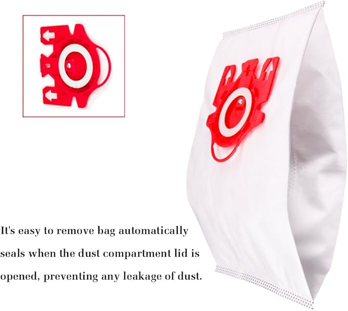 I-clean Replacement FJM Vacuum Bags 12PCS, AirClean 3D Efficiency Vacuum Cleaner Dust Bags With 2 Motor Protection Filters & AirClean Filte