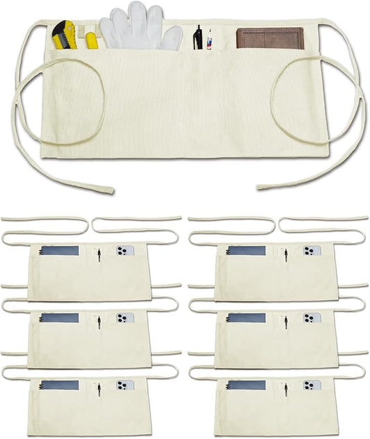 Canvas Work Waist Apron with 3 Pockets