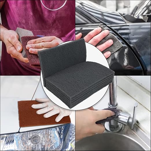 6"x9" Automotive Scuff Pad 8 Pack (7447) - 8 Maroon(Fine), Wet/Dry Reusable Scuffing Pad for Paint Prep, Sanding - Auto Body, Woodworking & Handicrafts