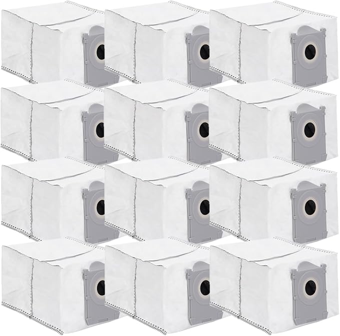 Dust Bags Compatible with Ecovacs Deebot X8 Pro Omni/T50 Pro Omni/T50 Max Pro Omni/T80 Omni/X9 Pro Omni/Yeedi S14 Plus Robot Vacuum,3.5L Liter Activated Carbon Vacuum Bags - 12 Pack