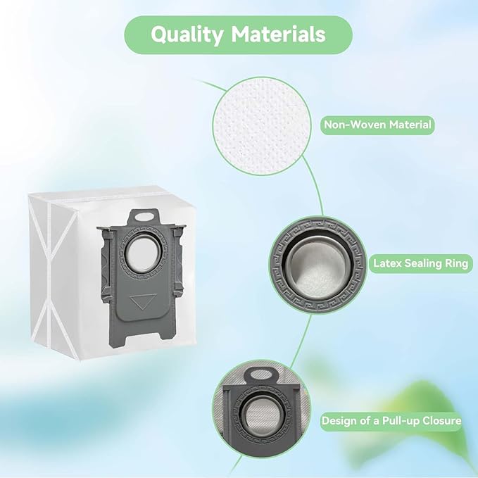20 Pack Vacuum Bags for Roborock Q7 M5+, Q10 S5+, Q10 X5+, Q8 Max+, Q7 Max+, Q5 Max+, Q5 DuoRoller+, S7 Max Ultra, S7 MaxV Ultra, Q5+, S8+, S8 Pro Ultra – Large Capacity Disposable Dust Bags