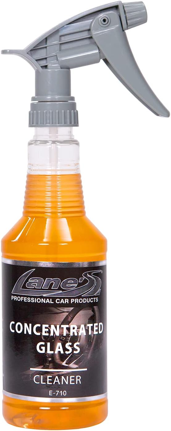 LANE'S Concentrated Auto Glass Cleaner | Tint-Safe Car Windshield, Window Cleaner | Removes Automotive Smoke Film, Fingerprints, & Smudges | Streak-Free, Safe for All Glasses | 16oz