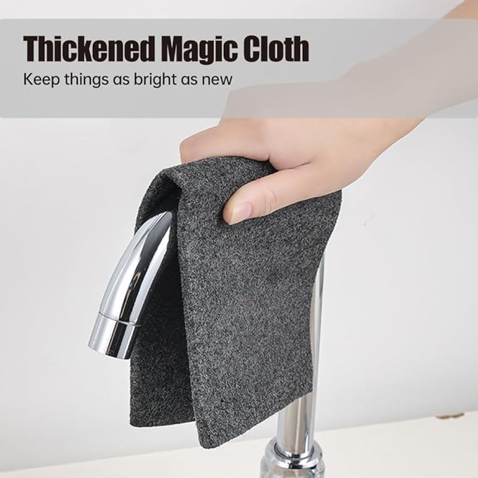 Fliwos Thickened Magic Cleaning Cloth, 2026 New Reusable Microfiber Cleaning Cloths, Streak Free Glass Wiping Cloths, Multipurpose Kitchen Rags Towels for Window, Mirror and Car Glass (15, 12×12 in)
