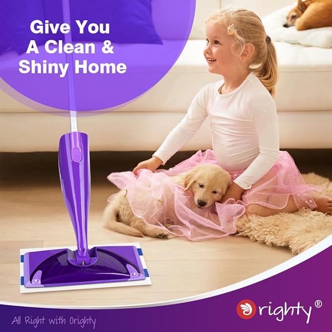 Orighty Dry Mop Pads Refill Compatible with Swiffer Wet Jet, Multi-Layer Mopping Pads, Multi Surface WetJet Hardwood Floor Cleaner Spray Mop Pads Refills, 48 Count