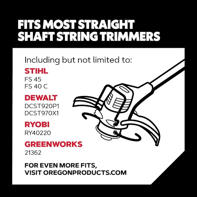 Oregon Magnum Gatorline .095" x 282-Foot Heavy Duty Trimmer Line – Twisted String for Gas & Electric Grass Trimmers and Brushcutters, Fits Most Standard Models (Pack of 12)