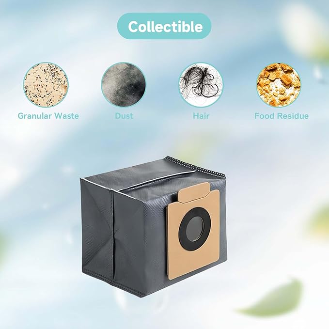 6 Pack X10 Dust Bags for Eufy X10 Pro Omni, X8 Pro Robot Vacuum Cleaner - Large Capacity Replacement Accessories