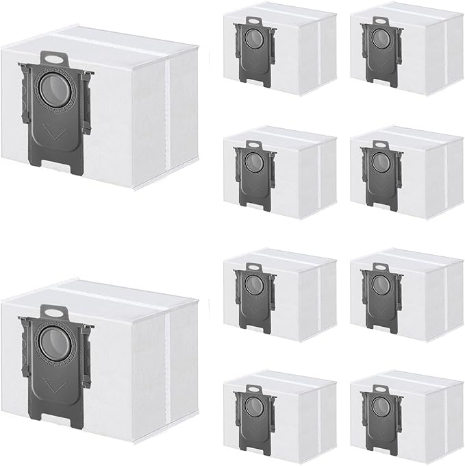 ApexOne 10 Packs Vacuum Dust Bags for Roborock S8 Pro Ultra/ S8+/ S7 Max Ultra/ S7 MaxV Ultra/ Q5+/ Q7+/ Q7 Max+/ Q5 Pro+/ Q8 Max+ Clean Base Automatic Dirt Disposal Cleaners, 3L Large Capacity