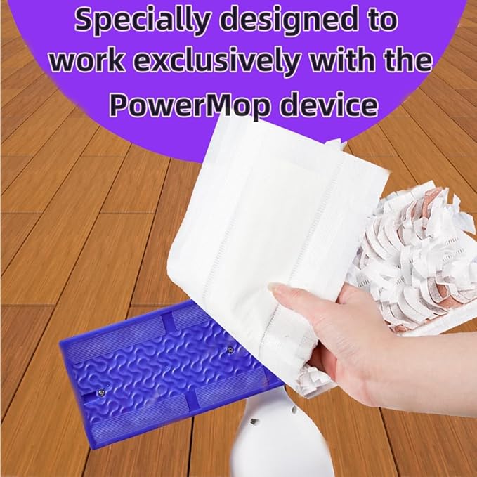 Disposable Mopping Pad Refills for PowerMop Multi-Surface,Wood Mopping Pad Refills for Floor Cleaning, 10 Count (10 Packs)