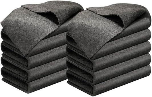 Fliwos Thickened Magic Cleaning Cloth, 2026 New Reusable Microfiber Cleaning Cloths, Streak Free Glass Wiping Cloths, Multipurpose Kitchen Rags Towels for Window, Mirror and Car Glass (10, 12×16 in)
