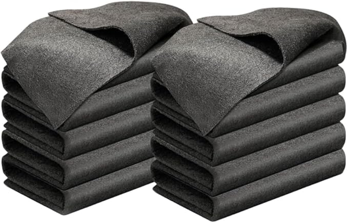 Fliwos Thickened Magic Cleaning Cloth, 2026 New Reusable Microfiber Cleaning Cloths, Streak Free Glass Wiping Cloths, Multipurpose Kitchen Rags Towels for Window, Mirror and Car Glass (10, 12×12 in)