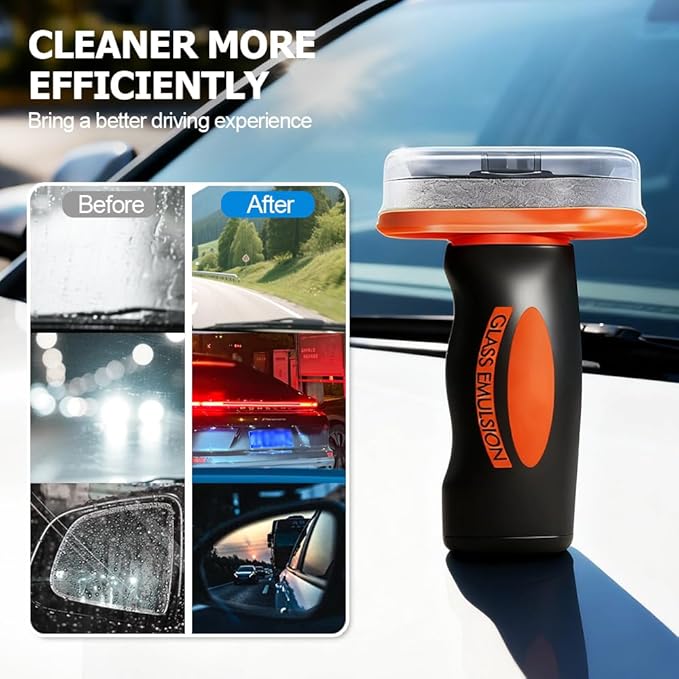 q4 Glass Cleaner, 2026 New Glass Emulsion Oil Film Purification for Glasses Surfaces, Multi‑Surface Oil Film Cleaning Brush for Auto & Household Glass – Glass Cleaning Board (3Pcs)