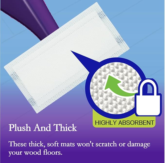 Wet Jet Mop Refill Pads.Dry&Wet Mopping Pad.Microfiber.Thickened and Absorbent.Wet Mop Pads Multi Surface.Bathroom Cleaning Supplies