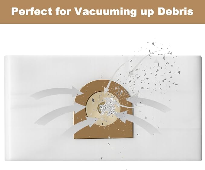 6 Pack Replacement Disposable Vacuum Bags, Non-Woven Fabric Dust Bags Compatible with Nilfisk Euroclean GD930 Vacuums
