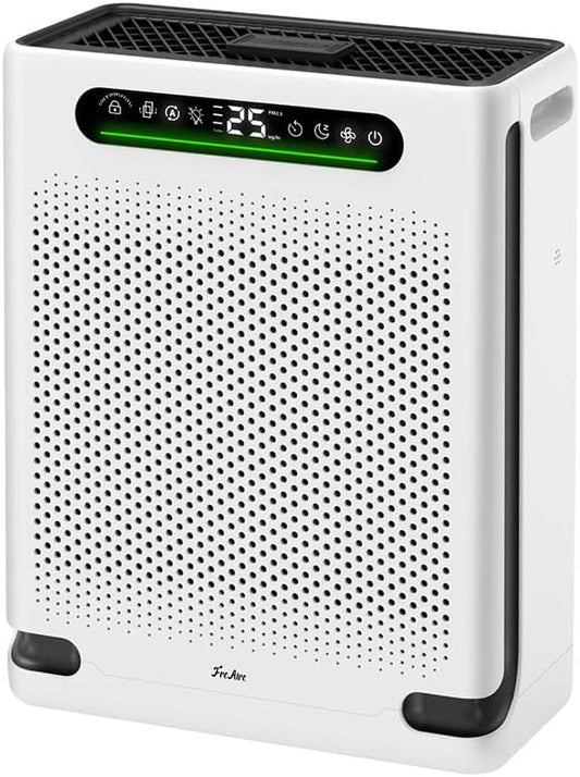 Air Purifiers for Bedroom Up to 2600 Ft², HEPA Air Purifier & Air Quality Display, Powerful Turbo Mode Air Cleaner for Pet Hair Odors Smoke Dust