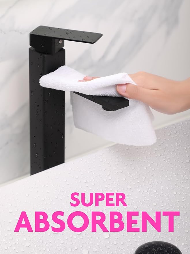 Tear-A-Rag Roll -50 Pack, 12 x 12 Microfiber Cleaning Cloth, Reusable Towels for Home, auto and Shop (White)