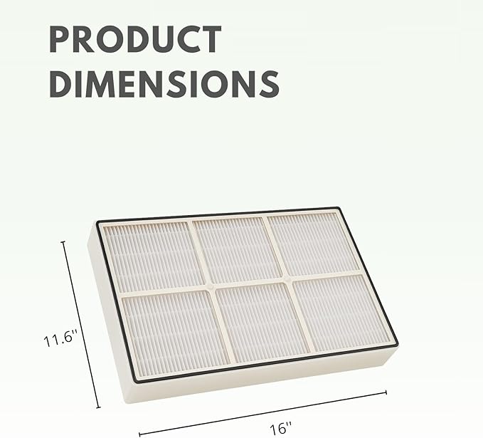 Nispira True HEPA Filter (Small) with 4 Pre-Carbon Filters Compatible with Whirlpool Whispure Air Purifier Models AP150, AP250, AP25030K, APR25530L, APR25130L; Compared to Part # 1183051 1183051K