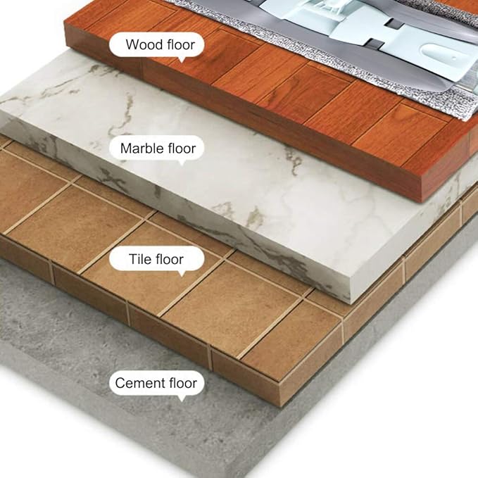 2-in-1 Microfiber Mop for Wet & Dry Use, 15-Inch with 4 Washable Pads, Adjustable Handle for Effortless Deep Cleaning and Floor Protection