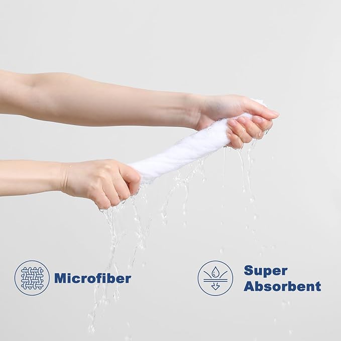 80 Pack Microfiber Cleaning Cloth Roll Reusable Paper Towels 12"x12" Tear Away Cloth,Absorbent Dish Rags for House Kitchen,Wash Cloths,Lint Free Rags for Window Cars Cleaning Supplies