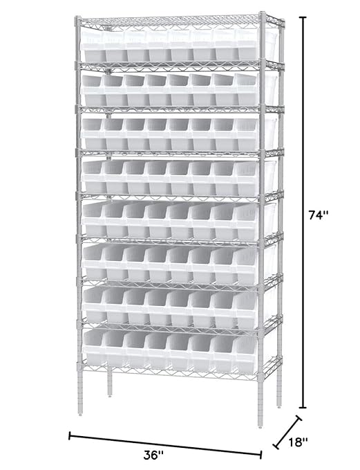 Akro-Mils 24-Drawer Plastic Drawer Storage Cabinet for Garage Organization, Bead Organizer, Building Bricks Storage, Teacher Toolbox, Makeup Organizer, 20-Inch W x 6-Inch D x 16-Inch H, 10124 White