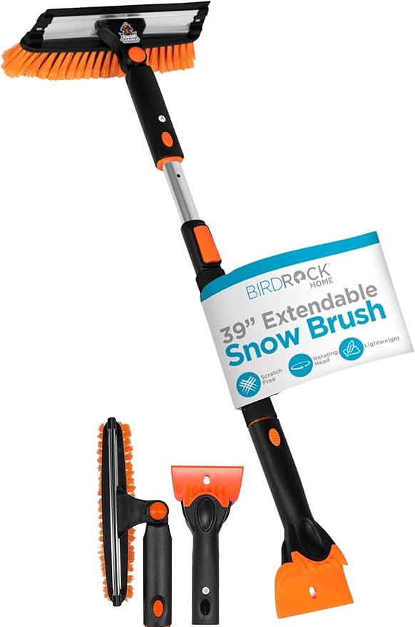 ‎Snow MOOver 39" Extendable Snow Brush with Squeegee & Ice Scraper | Foam Grip | Auto Snow Brush | Auto Ice Scraper | Car Truck SUV