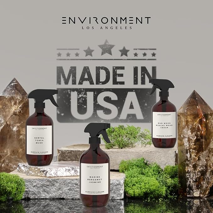 ENVIRONMENT Inspired by 5-Star Resort RC Surface Cleaner, 16oz Luxury Surface Cleaner (Marine | Bergamot | Jasmine) Home Essentials, Scented Cleaning Products, Vegan & Cruelty-Free