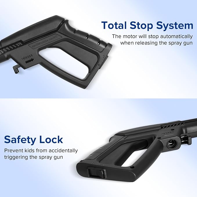 BILT HARD 1.76 GPM 2300 PSI Electric Pressure Washer, Power Motor with Stainless Steel Wand, 4 Spray Nozzles, Built-in Detergent Tank, 20Ft Hose, 35Ft Power Cord for Cars/Driveway/Fences/Home/Patios