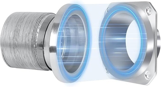 DVC-180 Magnetic Dryer Vent Coupling Connector Kit Easy to Clean Dryer Vent Hose Quick Connector Including a 3.3ft 4" Duct & 2 Clamps