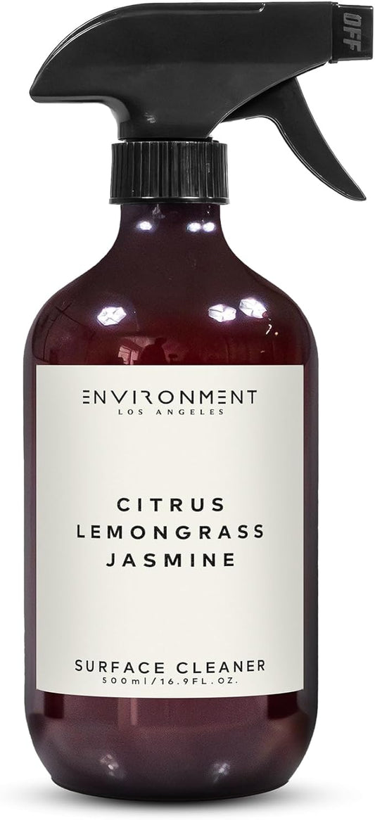 ENVIRONMENT Inspired by 5-Star Resort WH Surface Cleaner, 16oz Luxury Surface Cleaner (Citrus | Lemongrass | Jasmine) Home Essentials, Scented Cleaning Products, Vegan & Cruelty-Free
