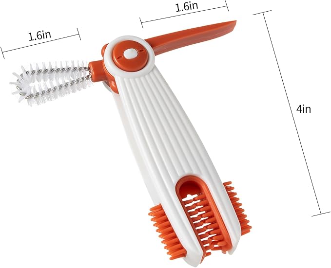 Chemimoso 3 in 1 Cup Lid Gap Cleaning Brush Set, Multifunctional Baby Bottle Cleaning Tools, Home Kitchen Crevice Cleaning Tools, 4Pcs