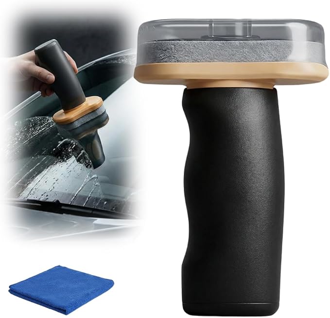 2025 Handheld Glass Oil-Film Remover, New Upgrade Emulsion Cleaner Glass Cleaning Board, Automotive Oil Film Cleaning Brush for Car Windows (1)